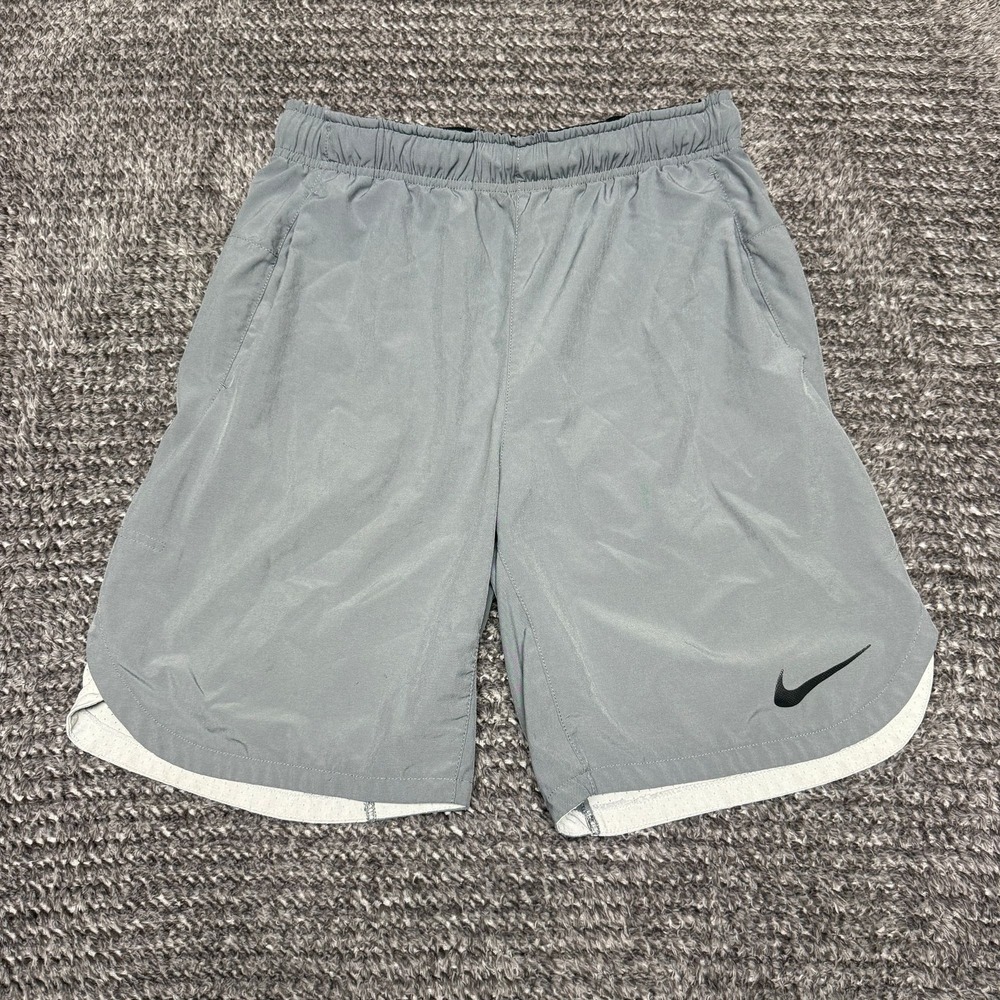 Nike Mens Dri-Fit Athletic‎ Shorts S Gray Running Workout Gym Training
